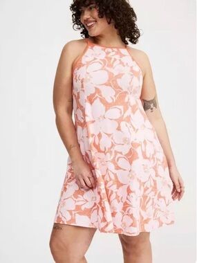 NWT Torrid Mini Knit Goddess Neck Trapeze Dress